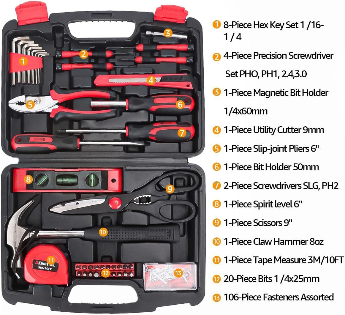 KingTool Home & Auto Repair Tool Kit