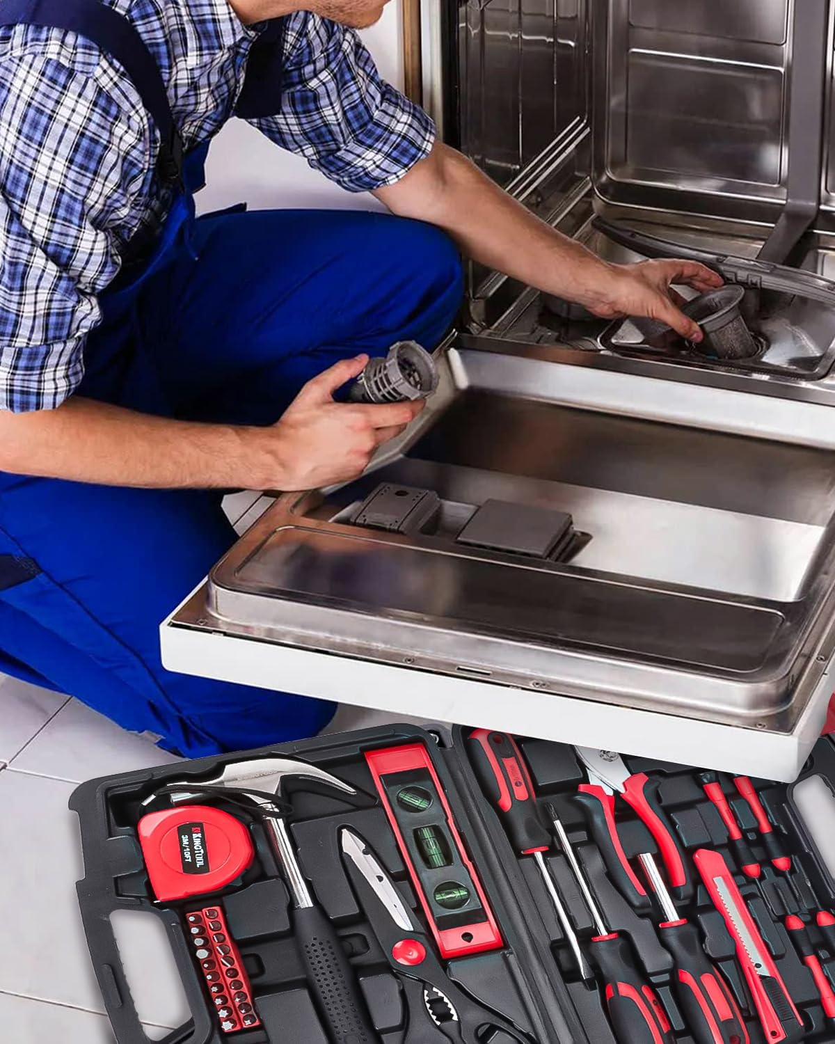 KingTool Home & Auto Repair Tool Kit