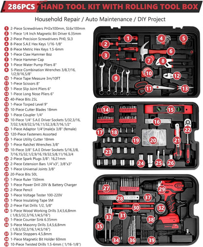 KingTool Home & Auto Repair Tool Kit
