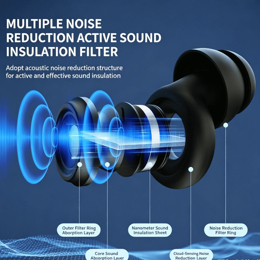 Waterproof Noise-Cancelling Silicone Ear Plugs